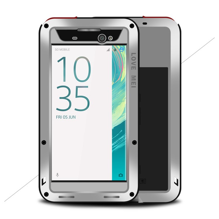 LOVE MEI Powerful Dropproof Dustproof Shockproof Case for Sony Xperia XA Ultra - Silver-1