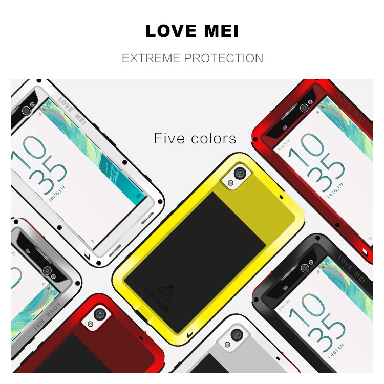 LOVE MEI Powerful Dropproof Dustproof Shockproof Case for Sony Xperia XA Ultra - Silver-2