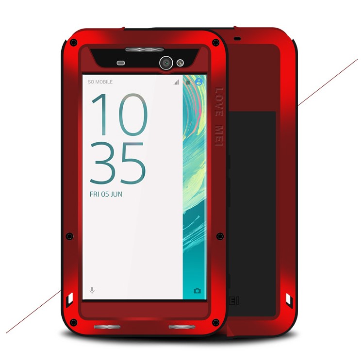 LOVE MEI Powerful Phone Case for Sony Xperia XA Ultra Drop-proof Dust-proof Shockproof - Red-1