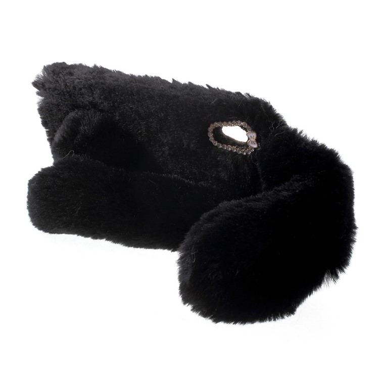 Fashion Rabbit Warm Fur TPU Phone Case for Sony Xperia XA / Dual - Black-5
