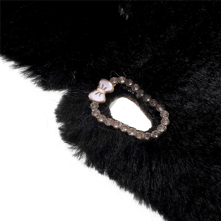 Fashion Rabbit Warm Fur TPU Phone Case for Sony Xperia XA / Dual - Black-6