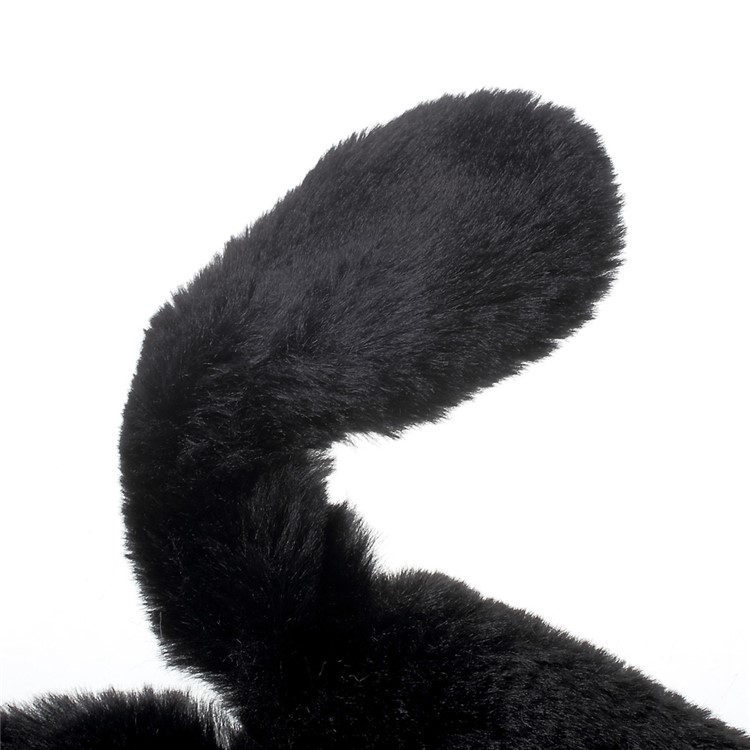 Fashion Rabbit Warm Fur TPU Phone Case for Sony Xperia XA / Dual - Black-8