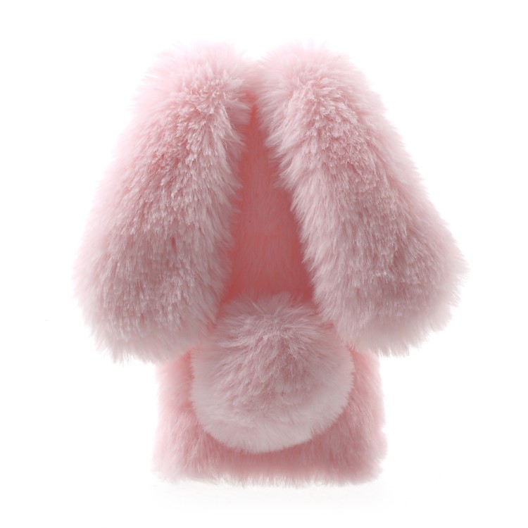 Cute Rabbit Warm Fur TPU Mobile Phone Case for Sony Xperia XA / Dual - Pink-2