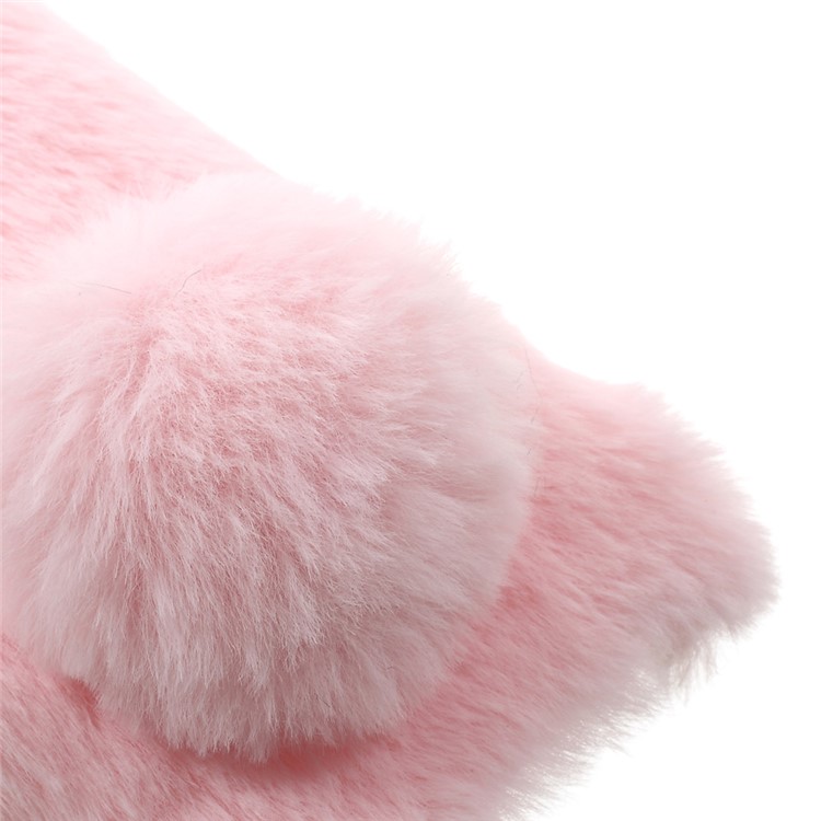 Cute Rabbit Warm Fur TPU Mobile Phone Case for Sony Xperia XA / Dual - Pink-6