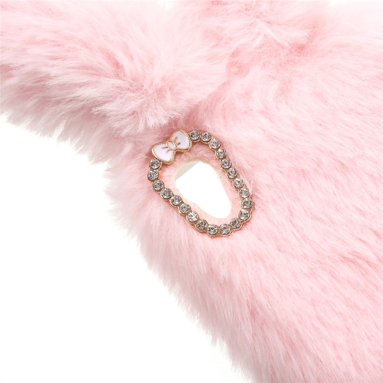 Cute Rabbit Warm Fur TPU Mobile Phone Case for Sony Xperia XA / Dual - Pink-7