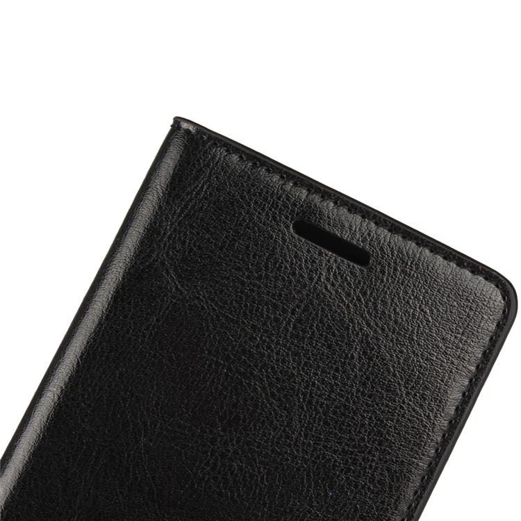 Crazy Horse Genuine Leather Wallet Phone Case for Sony Xperia X Performance - Black-7