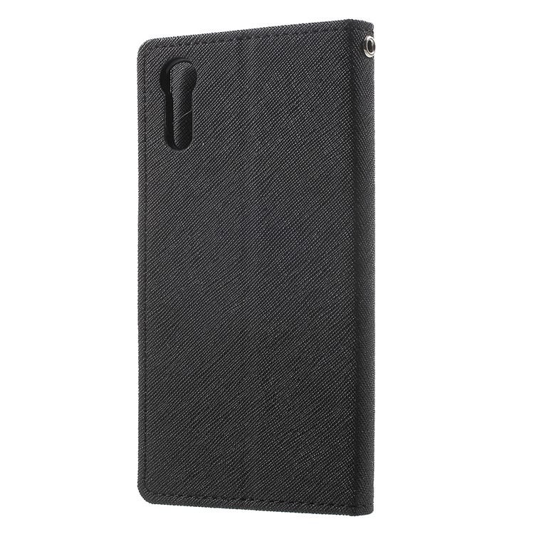 MERCURY GOOSPERY Fancy Diary Wallet Leather Case for Sony Xperia XZ - Black-2