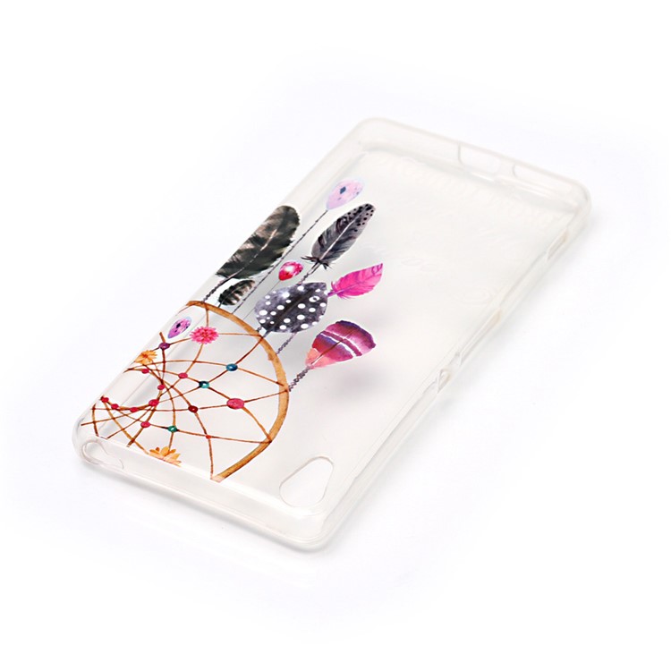 IMD TPU Clear Phone Case for Sony Xperia XA/XA Dual - Beautiful Dreamcatcher-3