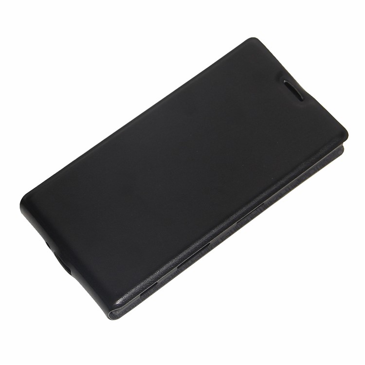 Crazy Horse Vertical Leather Card Holder Case for Sony Xperia XZ - Black-2