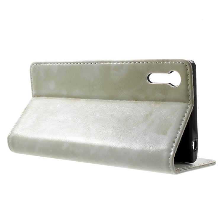 Marble Texture Mganetic Leather Case for Sony Xperia XZs / XZ - Light Green-3