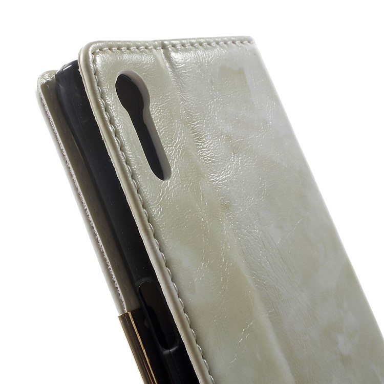 Marble Texture Mganetic Leather Case for Sony Xperia XZs / XZ - Light Green-7