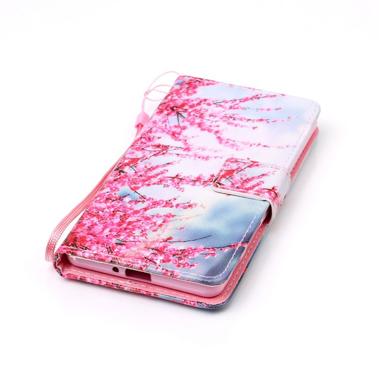 Leather Card Slots Patterned Case for Sony Xperia X Performance - Wintersweet Flowers-5