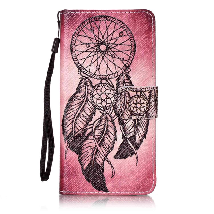 Pattern Printing Leather Cover with Hand Strap for Sony Xperia X Performance - Dream Catcher-1