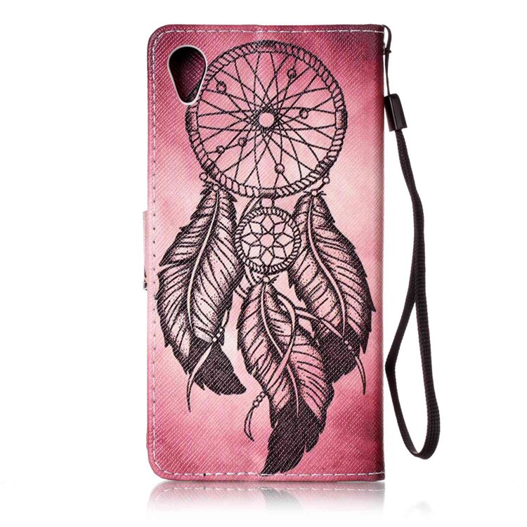Pattern Printing Leather Cover with Hand Strap for Sony Xperia X Performance - Dream Catcher-2