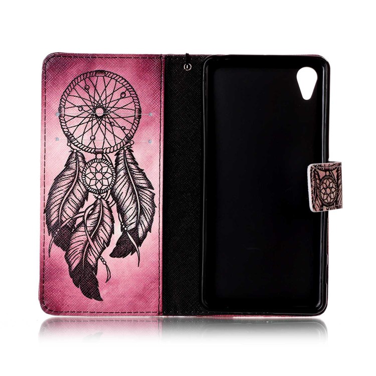 Pattern Printing Leather Cover with Hand Strap for Sony Xperia X Performance - Dream Catcher-3