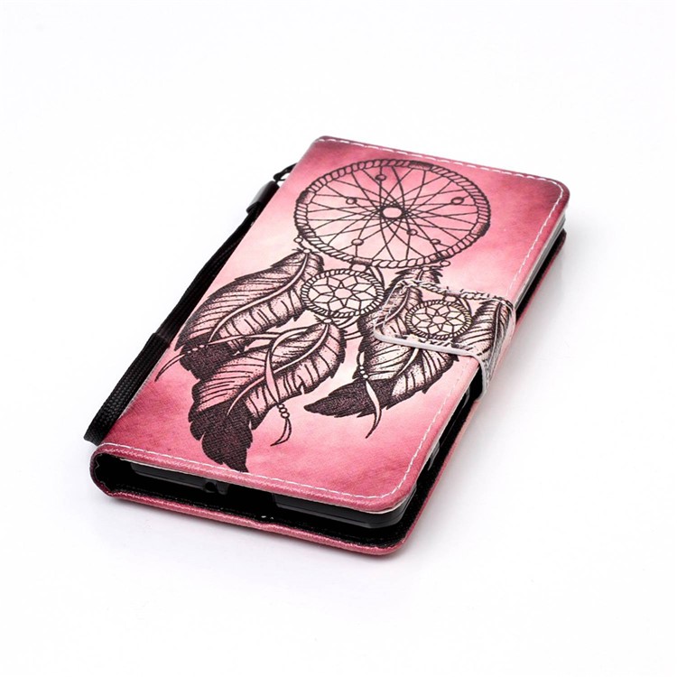 Pattern Printing Leather Cover with Hand Strap for Sony Xperia X Performance - Dream Catcher-5