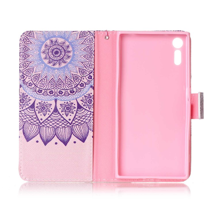 Wallet Leather Magnetic Case for Sony Xperia XZs / XZ - Mandala Flowers-3