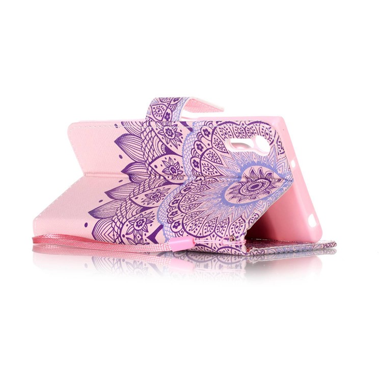 Wallet Leather Magnetic Case for Sony Xperia XZs / XZ - Mandala Flowers-4