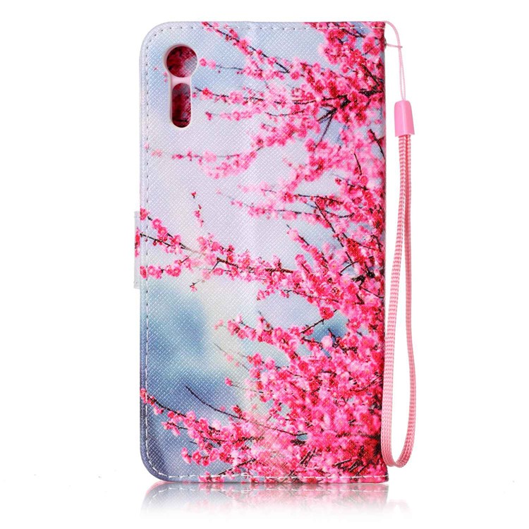 Wallet Leather Case with Stand for Sony Xperia XZs / XZ - Vivid Flowers-2