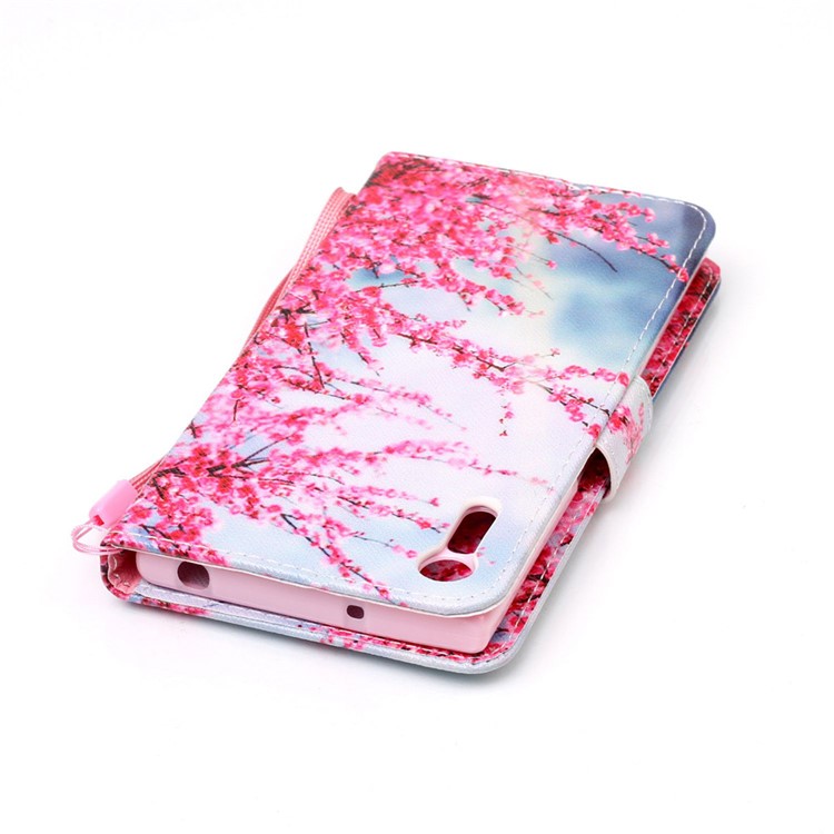 Wallet Leather Case with Stand for Sony Xperia XZs / XZ - Vivid Flowers-6