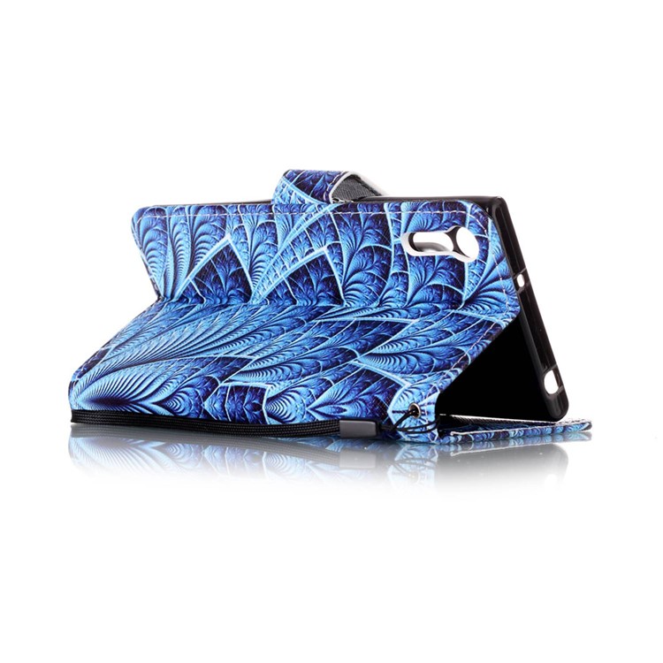 Leather Wallet Cover for Sony Xperia XZs / XZ - Colorized Pattern-4