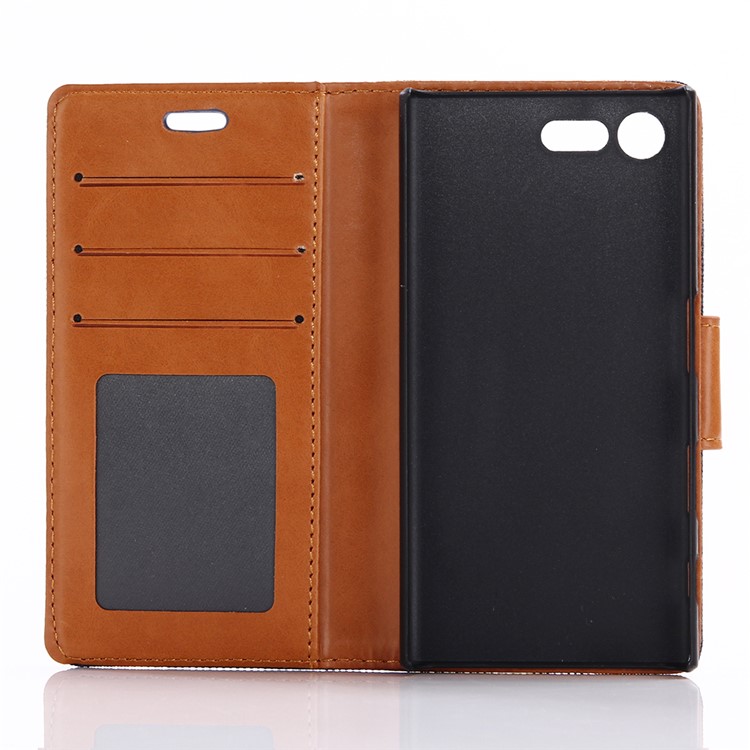 Oxford Cloth Leather Wallet Phone Case for Sony Xperia X Compact - Baby Blue-3
