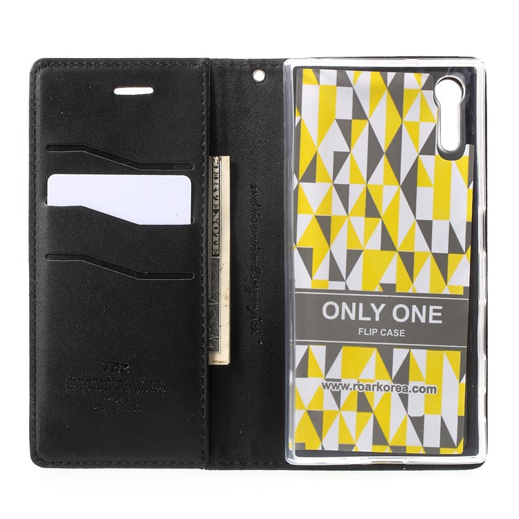 ROAR KOREA Only One Wallet Leather Flip Case for Sony Xperia XZs / XZ - Black-4