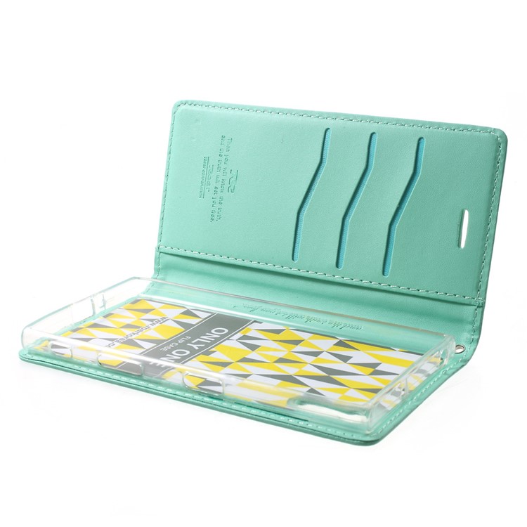 ROAR for Sony Xperia XZs / XZ Only One Flip Case Leather Wallet Shell - Cyan-5