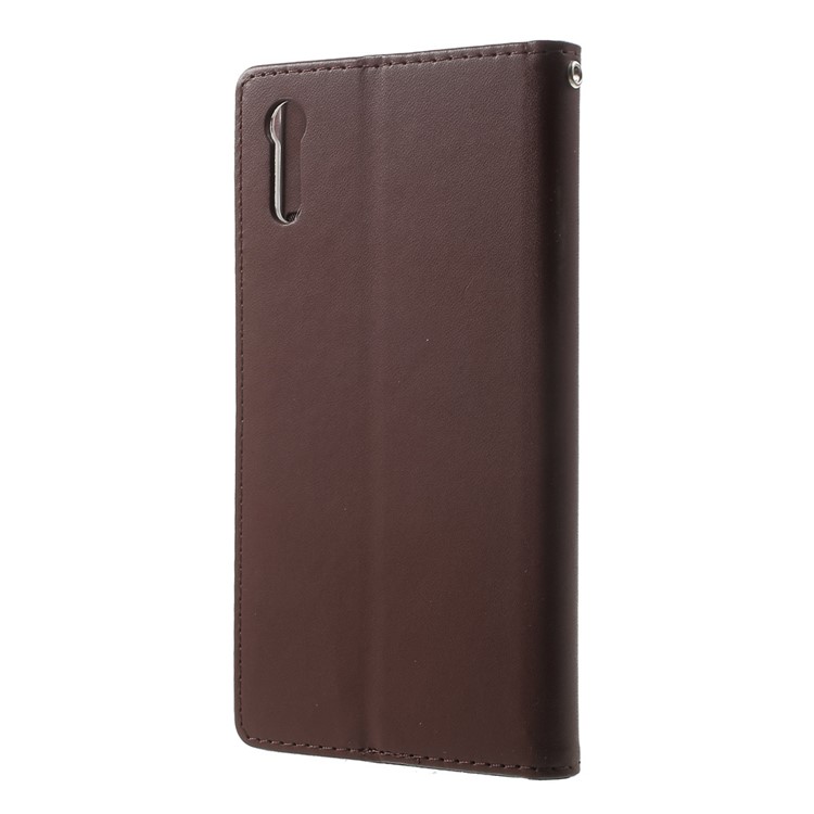 ROAR KOREA Nur Eine Brieftasche Leder Handyhülle Für Sony Xperia XZS / XZ - Kaffee-2