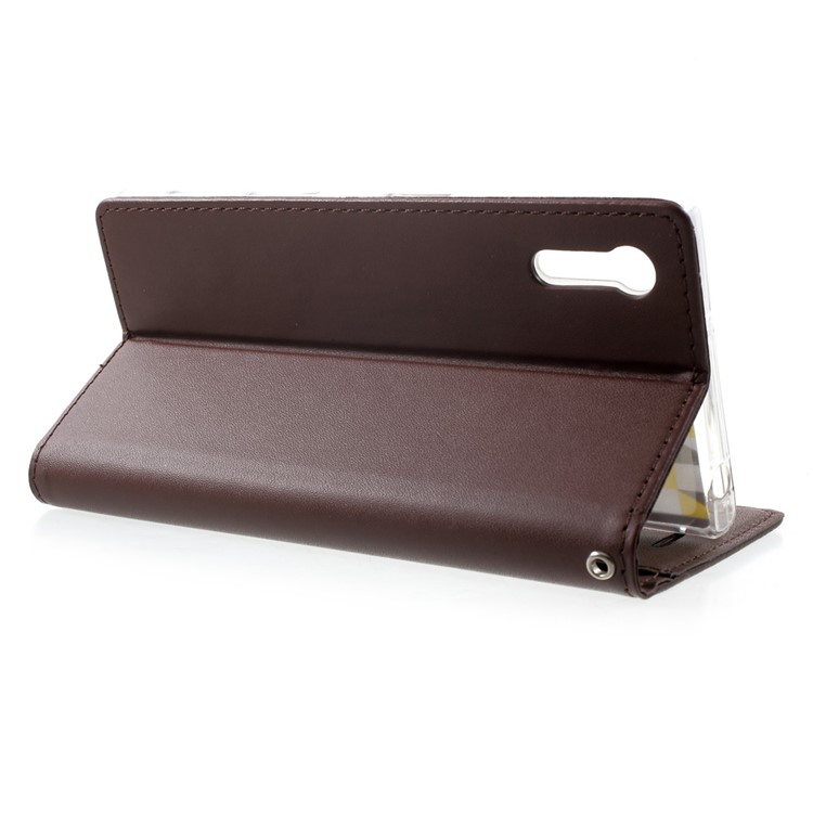 ROAR KOREA Nur Eine Brieftasche Leder Handyhülle Für Sony Xperia XZS / XZ - Kaffee-3