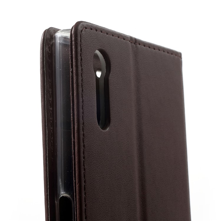 ROAR KOREA Nur Eine Brieftasche Leder Handyhülle Für Sony Xperia XZS / XZ - Kaffee-7
