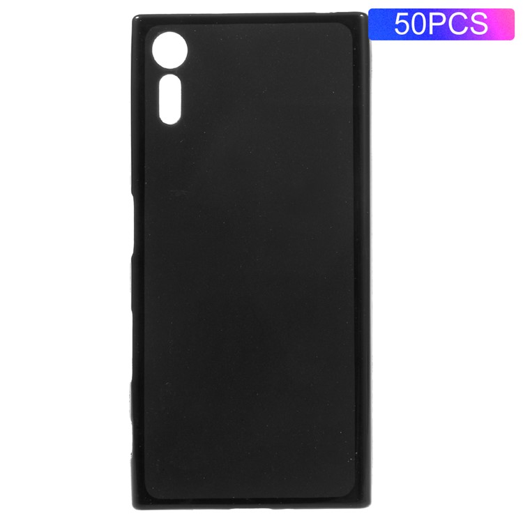 50PCS/Pack Double-sided Frosted TPU Phone Case Accessory for Sony Xperia XZs / XZ - Black-1