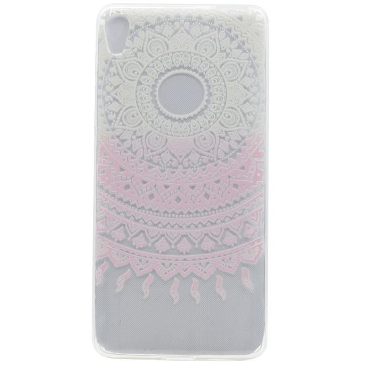 Pattern Printing TPU Shell for Sony Xperia XA Ultra - Pink Flower-1