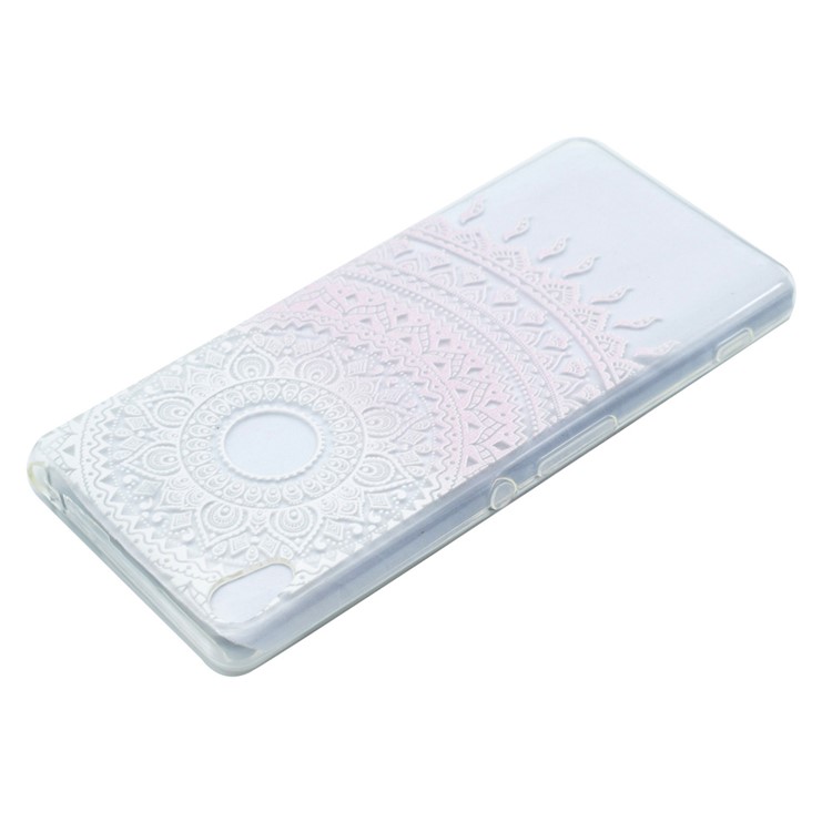 Pattern Printing TPU Shell for Sony Xperia XA Ultra - Pink Flower-3