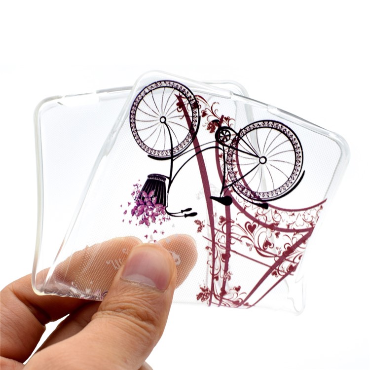 Pattern Printing TPU Case Shell for Sony Xperia XA Ultra - Eiffel Tower and Bicycle-5