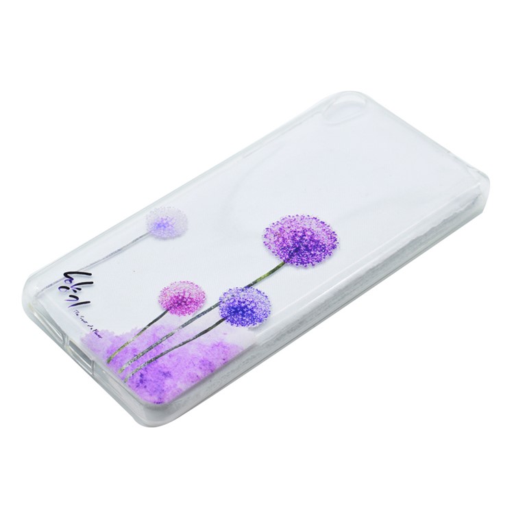 Pattern Printing TPU Protective Case for Sony Xperia E5 - Dandelions Pattern-2