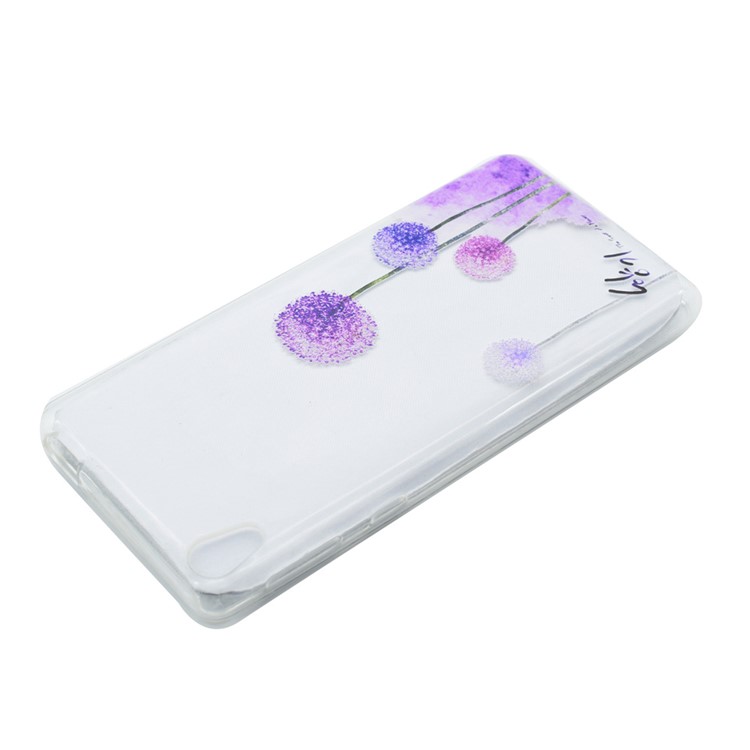 Pattern Printing TPU Protective Case for Sony Xperia E5 - Dandelions Pattern-3