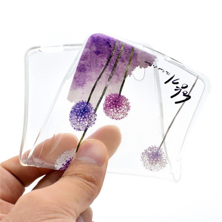 Pattern Printing TPU Protective Case for Sony Xperia E5 - Dandelions Pattern-5