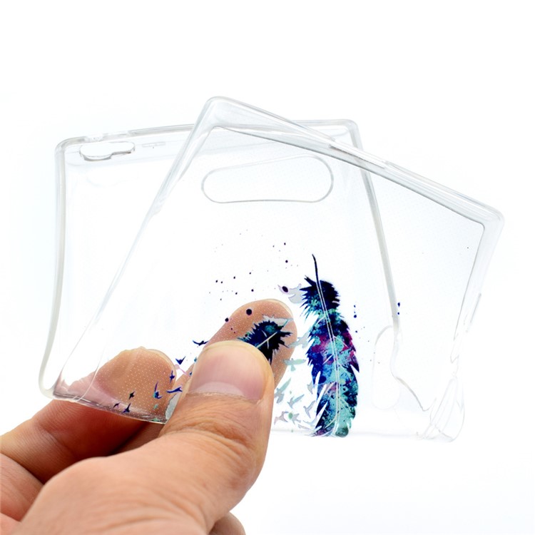 Pattern Printing TPU Case for Sony Xperia X Compact - Feathers Pattern-5