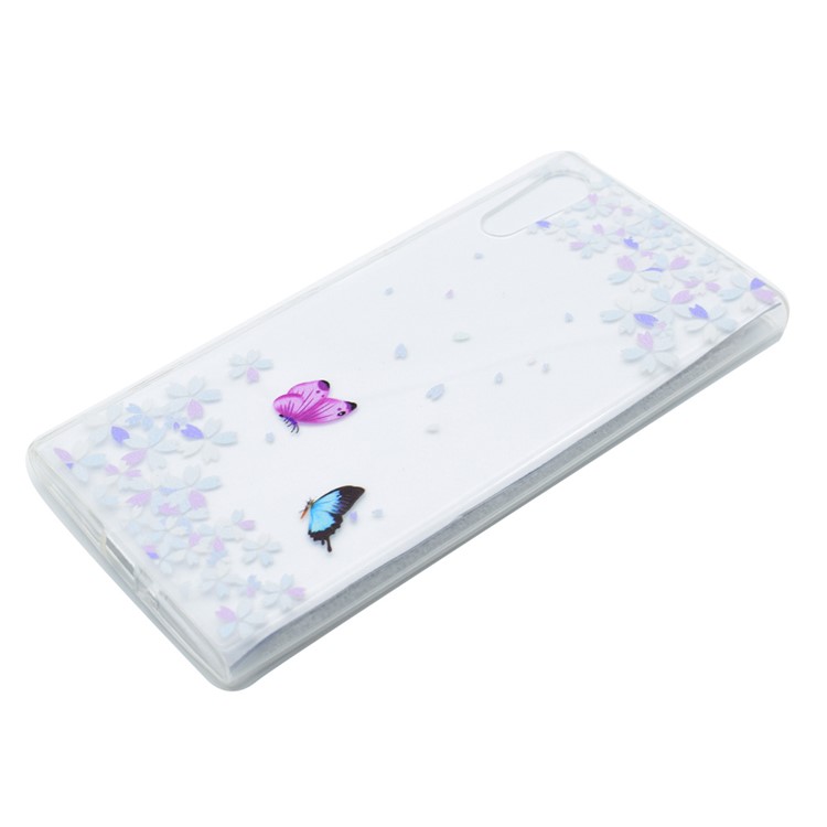 Pattern Printing TPU Case Accessory for Sony Xperia XZs / XZ - Butterflies and Flowers-2