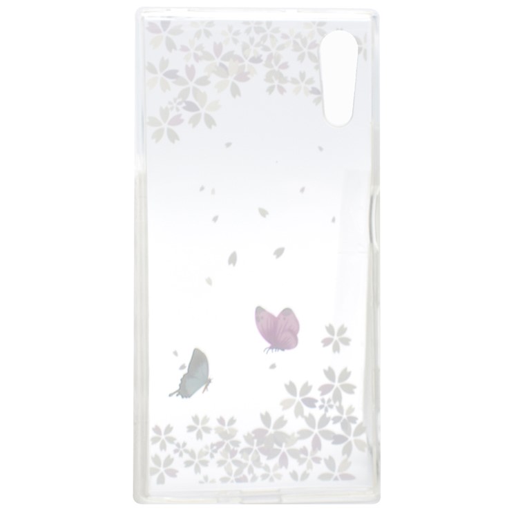 Pattern Printing TPU Case Accessory for Sony Xperia XZs / XZ - Butterflies and Flowers-4
