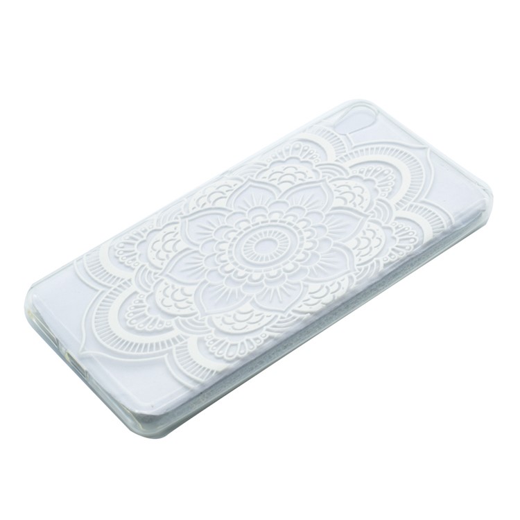 Pattern Printing TPU Mobile Shell for Sony Xperia XA / XA dual - Henna Lotus-3
