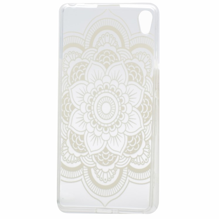 Pattern Printing TPU Mobile Shell for Sony Xperia XA / XA dual - Henna Lotus-4