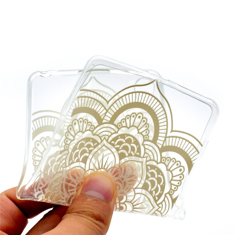 Pattern Printing TPU Mobile Shell for Sony Xperia XA / XA dual - Henna Lotus-5