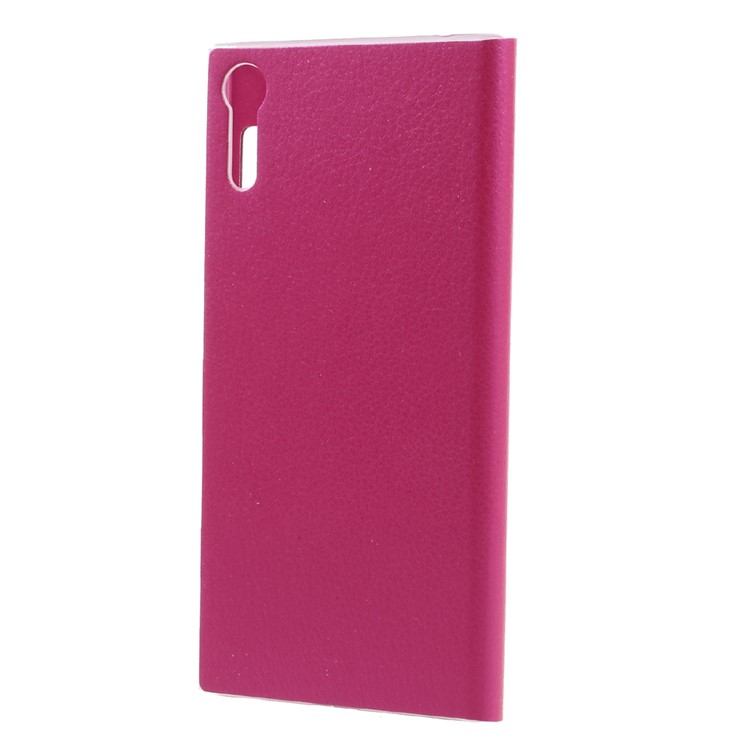 For Sony Xperia XZs / XZ View Window Litchi Leather Flip Case - Rose-2