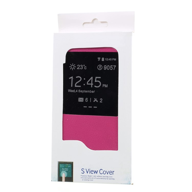 For Sony Xperia XZs / XZ View Window Litchi Leather Flip Case - Rose-6