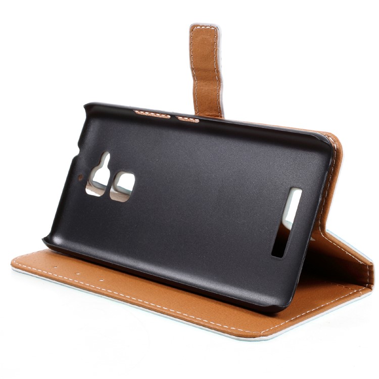 Leather Stand Case with Card Slots for Asus Zenfone 3 Max ZC520TL - Blue Butterfly-4