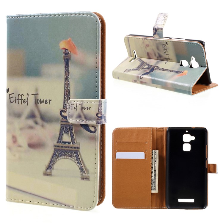 Wallet Leather Protective Case for Asus Zenfone 3 Max ZC520TL - Eiffel Tower-1