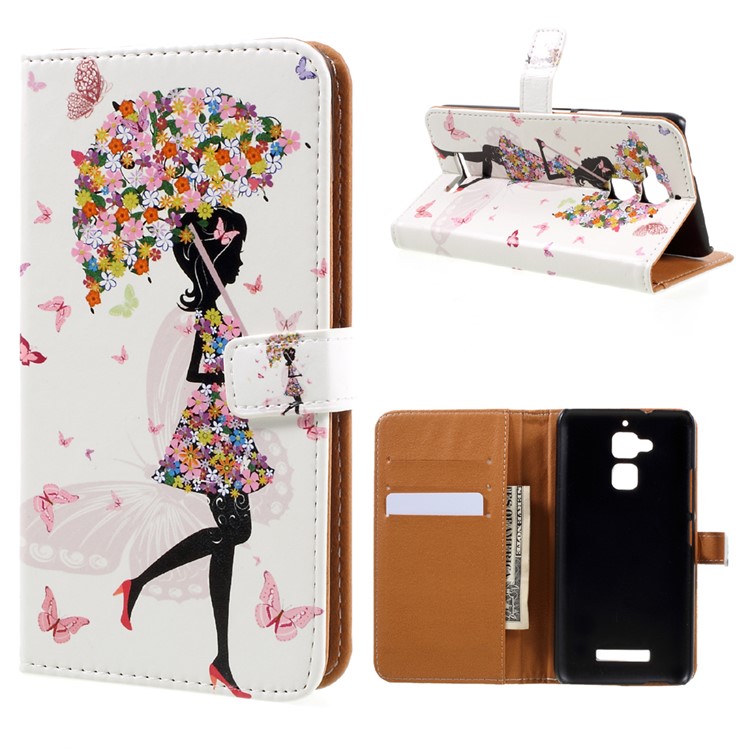 Wallet Leather Cover Case for Asus Zenfone 3 Max ZC520TL - Flowered Beauty-1