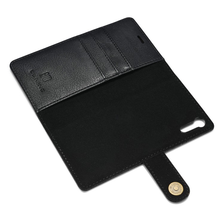 DG.MING 2 in 1 Split Leather Wallet + PC Case for Sony Xperia XZs / XZ - Black-6